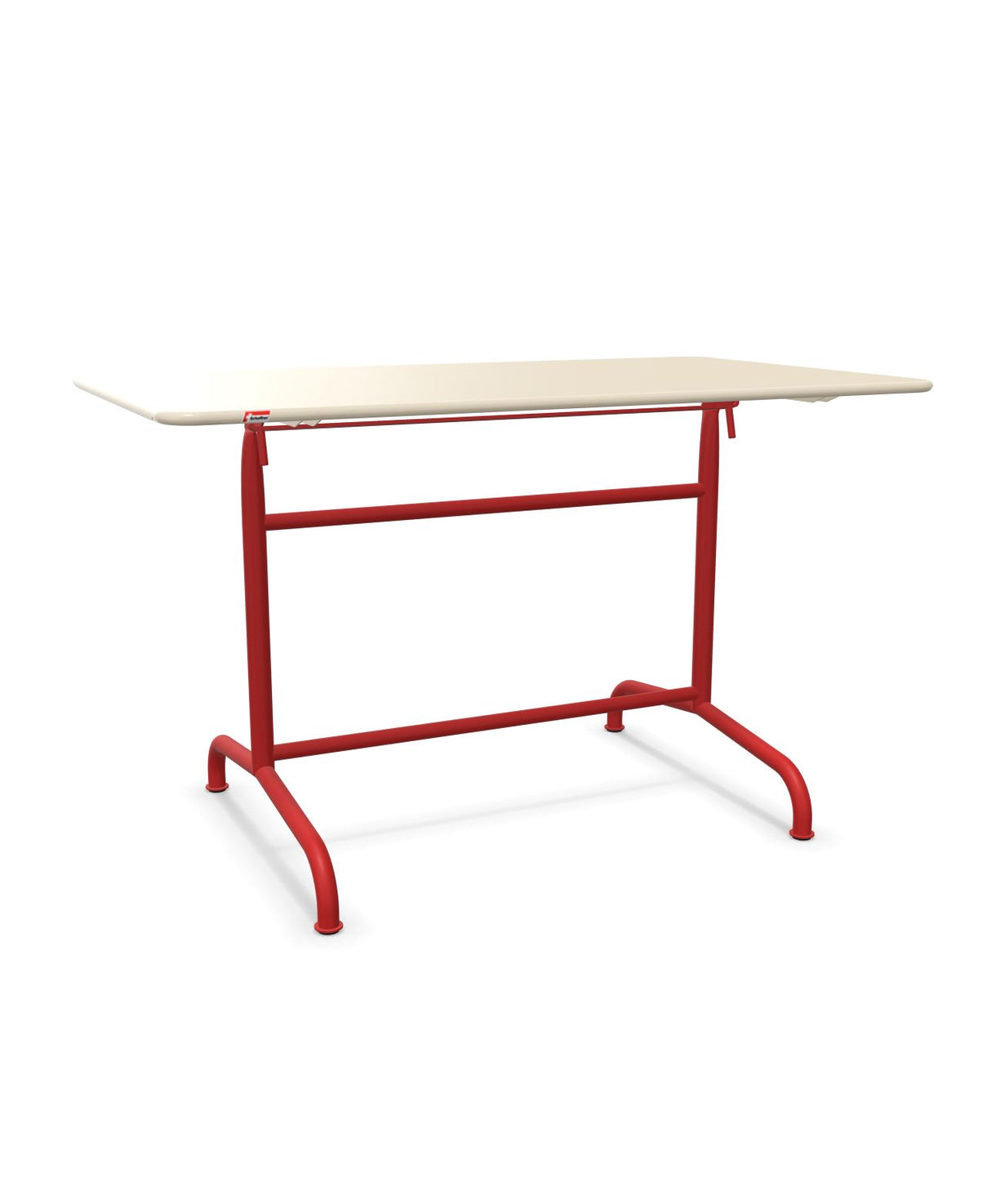 Schaffner Rigi Table repas rabattable 120x70cm Sable Pastel 15 Rouge 30 
