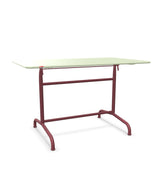 Schaffner Rigi Table repas rabattable 120x70cm Vert Pastel 64 Bordeaux 38 