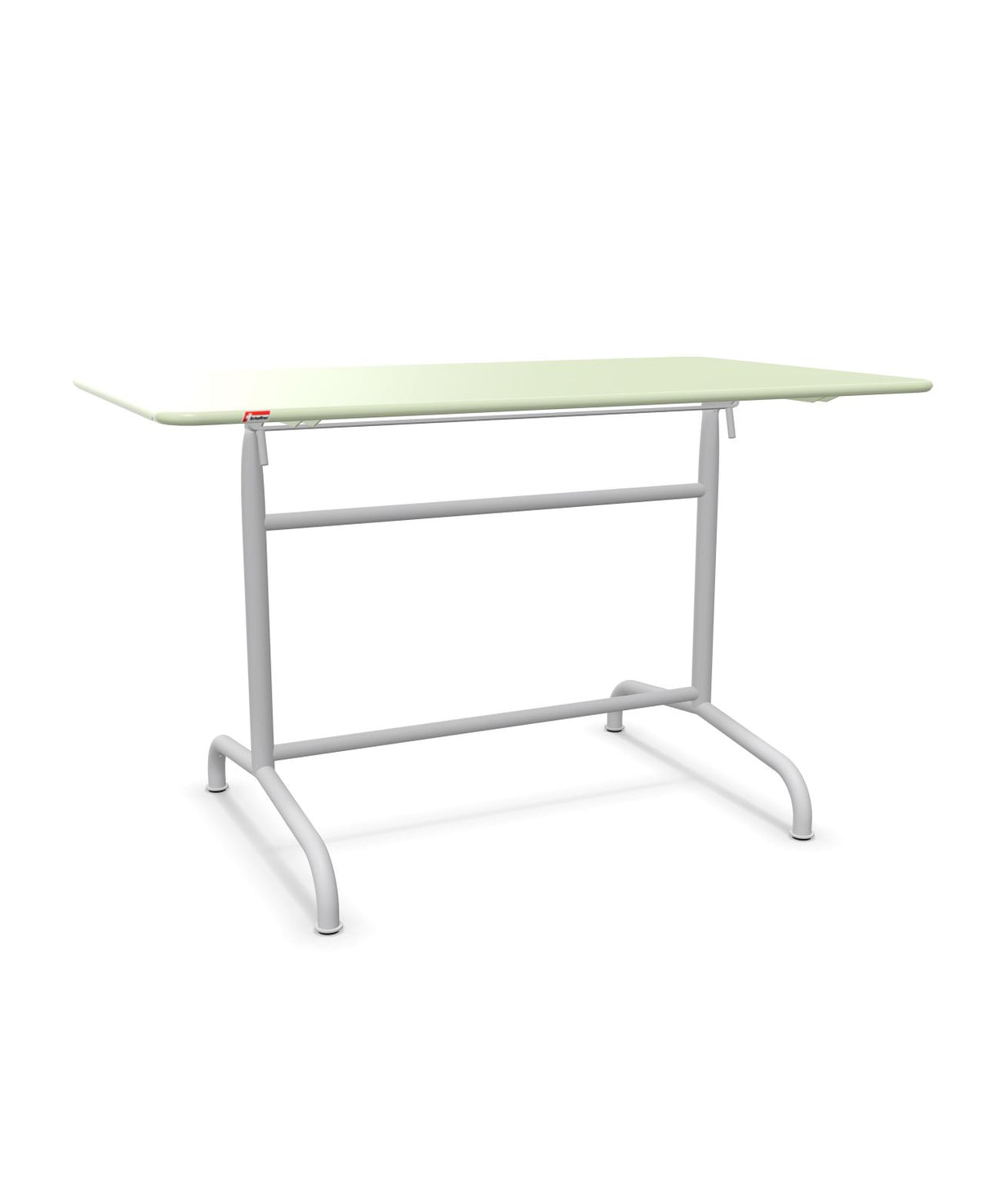 Schaffner Rigi Table repas rabattable 120x70cm Vert Pastel 64 Gris Argent 78 