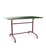 Schaffner Rigi Table repas rabattable 120x70cm Vert Sapin 66 Bordeaux 38 
