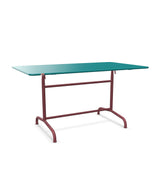 Schaffner Rigi Table repas rabattable 140x80cm Bleu Kali 56 Bordeaux 38 