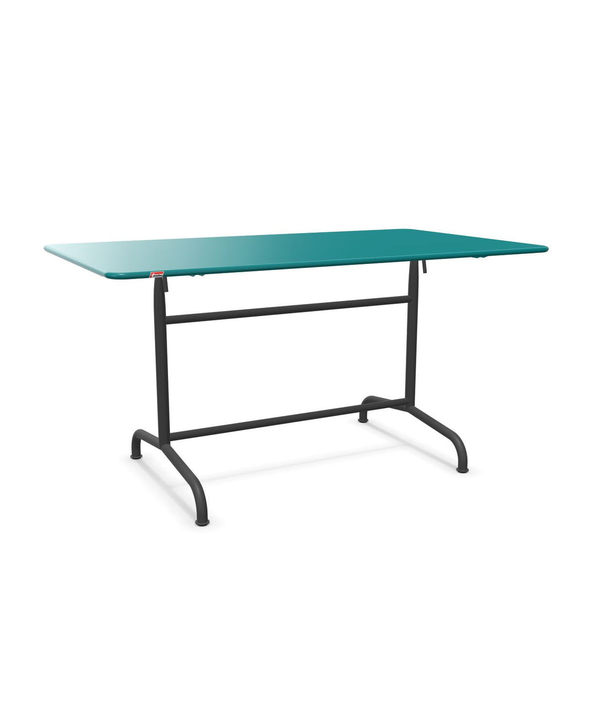 Schaffner Rigi Table repas rabattable 140x80cm Bleu Kali 56 Noir 91 