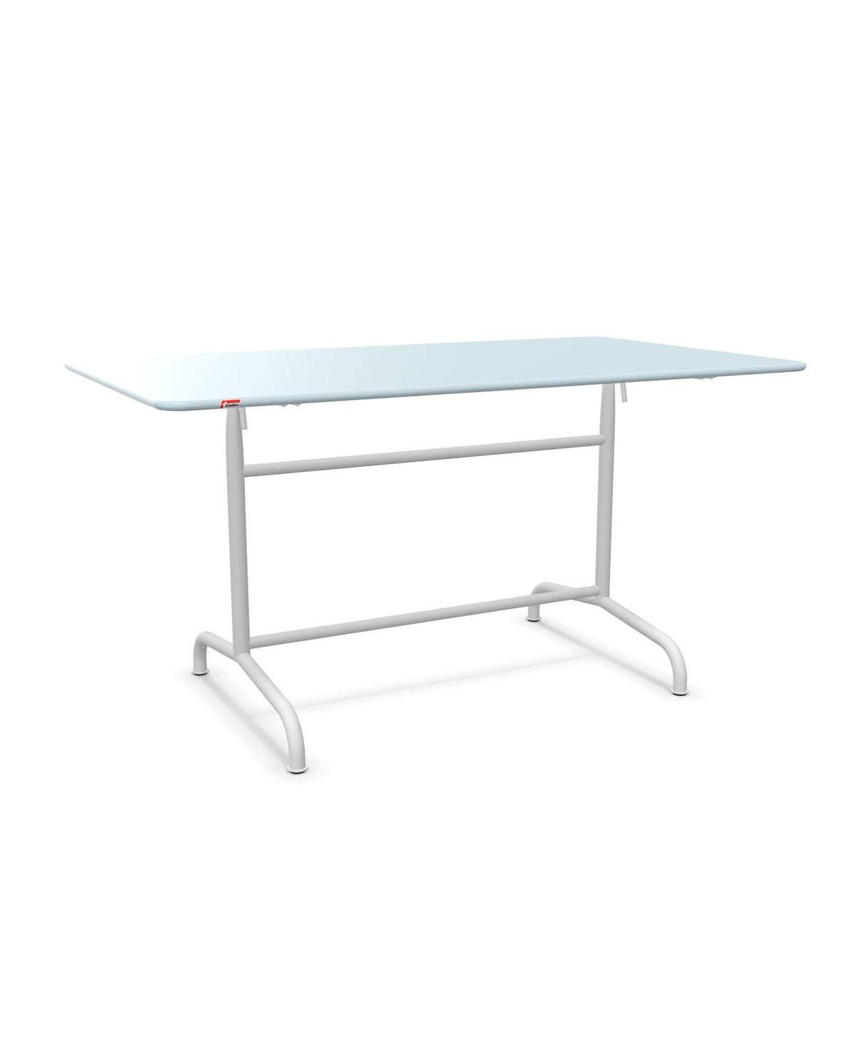 Schaffner Rigi Table repas rabattable 140x80cm Bleu Pastel 51 Blanc 90 