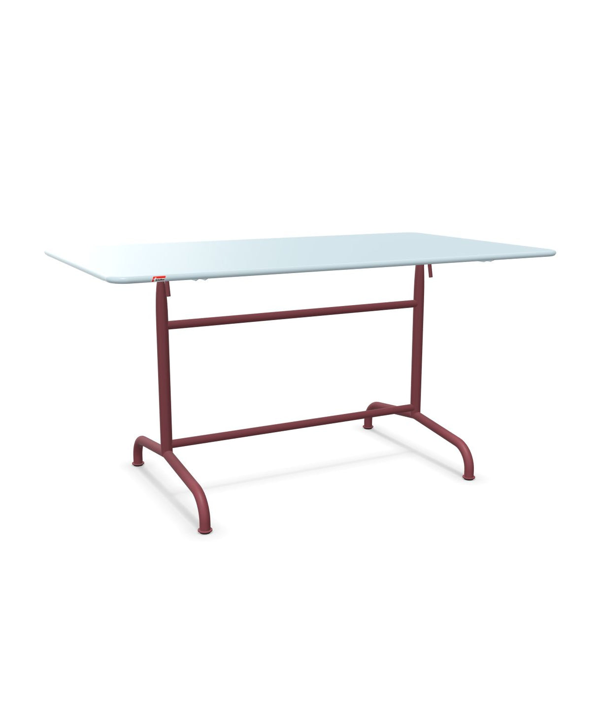 Schaffner Rigi Table repas rabattable 140x80cm Bleu Pastel 51 Bordeaux 38 