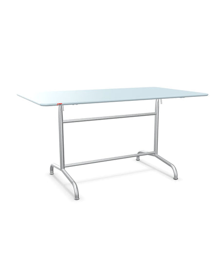 Schaffner Rigi Table repas rabattable 140x80cm Bleu Pastel 51 Galvanisé à chaud 02 