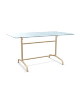 Schaffner Rigi Table repas rabattable 140x80cm Bleu Pastel 51 Marron Pastel 83 