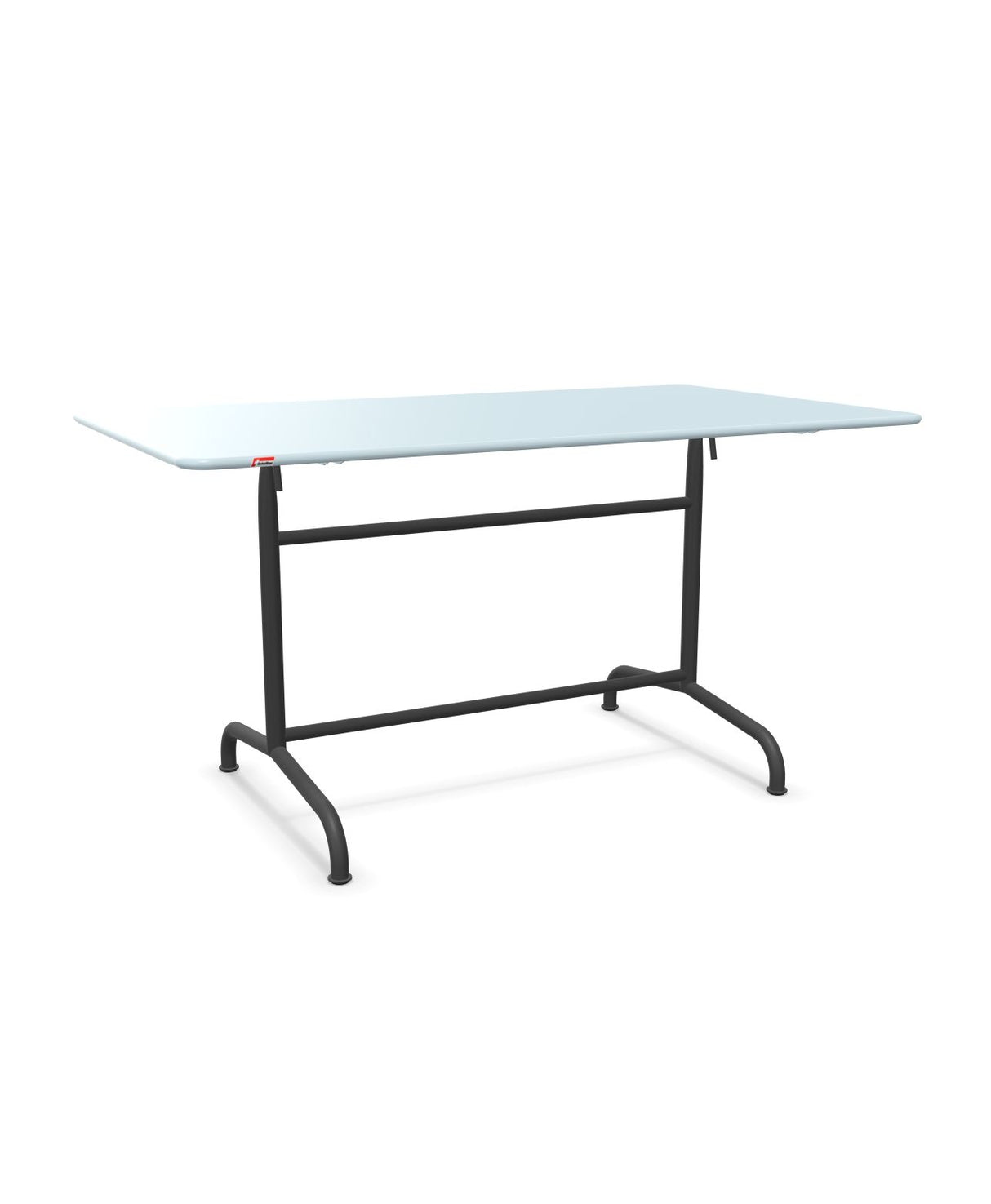 Schaffner Rigi Table repas rabattable 140x80cm Bleu Pastel 51 Noir 91 