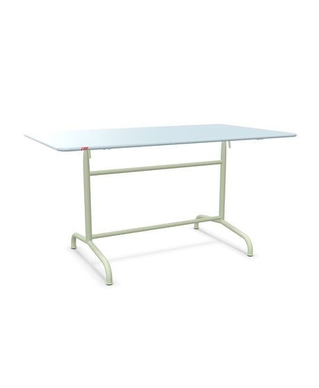 Schaffner Rigi Table repas rabattable 140x80cm Bleu Pastel 51 Vert Pastel 64 