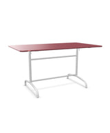 Schaffner Rigi Table repas rabattable 140x80cm Bordeaux 38 Blanc 90 