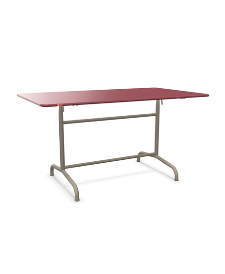 Schaffner Rigi Table repas rabattable 140x80cm Bordeaux 38 Champagne 85 