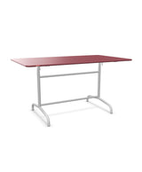 Schaffner Rigi Table repas rabattable 140x80cm Bordeaux 38 Gris Argent 78 