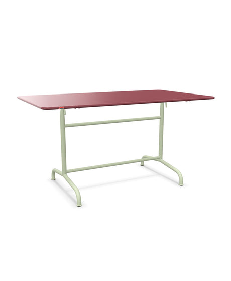 Schaffner Rigi Table repas rabattable 140x80cm Bordeaux 38 Vert Pastel 64 