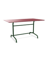 Schaffner Rigi Table repas rabattable 140x80cm Bordeaux 38 Vert Sapin 66 