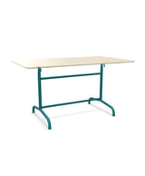 Schaffner Rigi Table repas rabattable 140x80cm Sable Pastel 15 Bleu Kali 56 