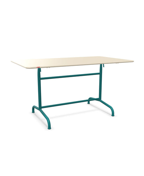 Schaffner Rigi Table repas rabattable 140x80cm Sable Pastel 15 Bleu Kali 56 