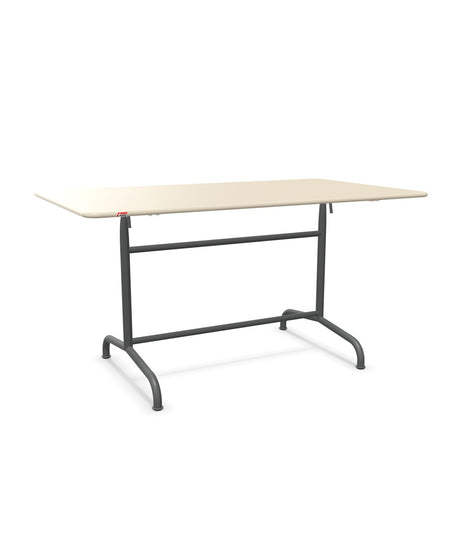 Schaffner Rigi Table repas rabattable 140x80cm Sable Pastel 15 Graphite 73 