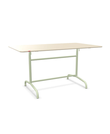 Schaffner Rigi Table repas rabattable 140x80cm Sable Pastel 15 Vert Pastel 64 