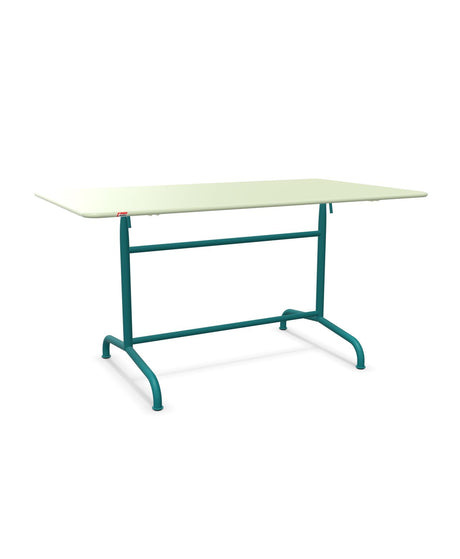 Schaffner Rigi Table repas rabattable 140x80cm Vert Pastel 64 Bleu Kali 56 