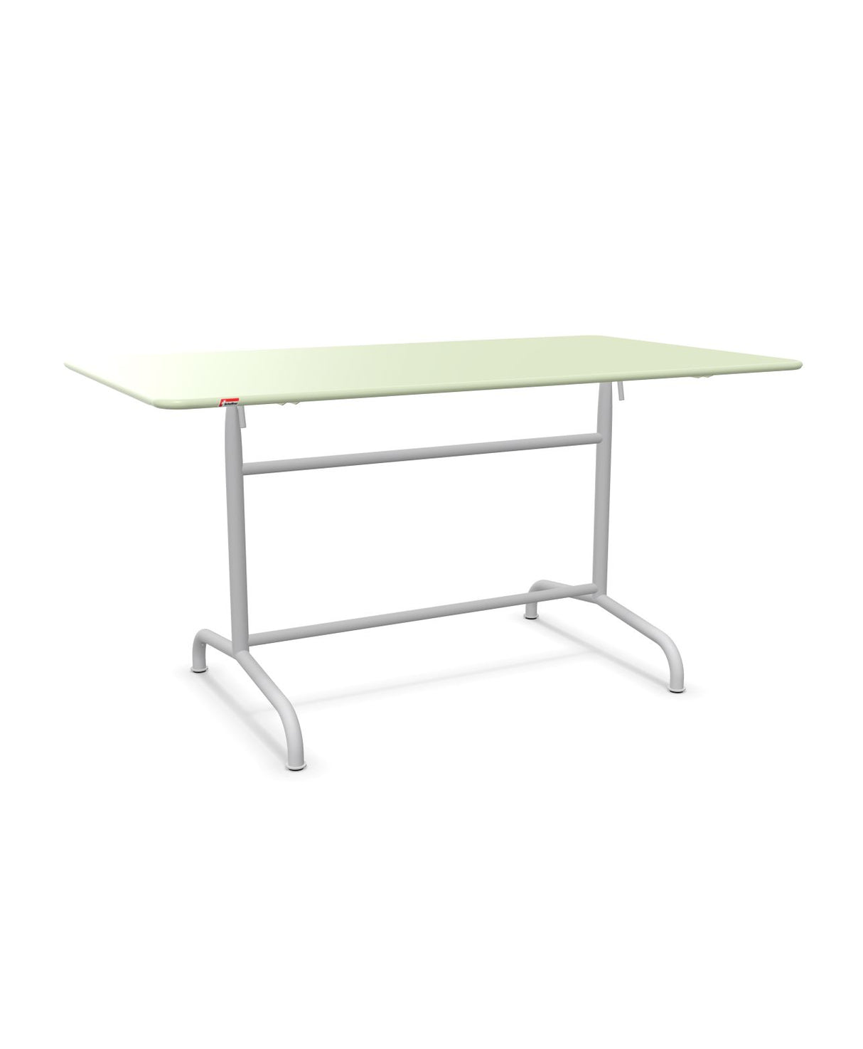 Schaffner Rigi Table repas rabattable 140x80cm Vert Pastel 64 Gris Argent 78 