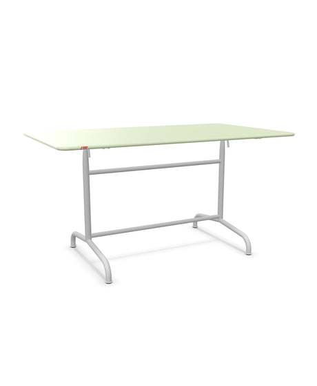 Schaffner Rigi Table repas rabattable 140x80cm Vert Pastel 64 Gris Argent 78 
