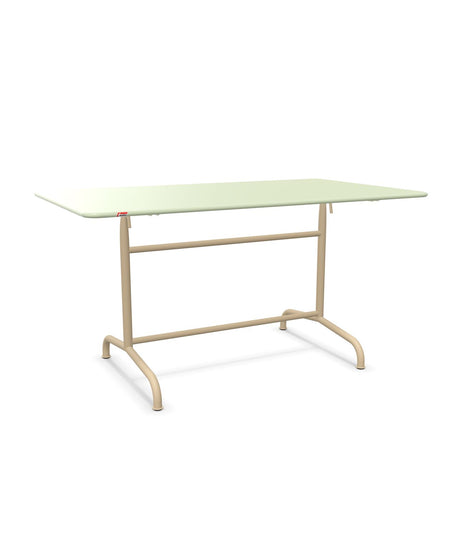 Schaffner Rigi Table repas rabattable 140x80cm Vert Pastel 64 Marron Pastel 83 