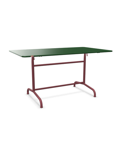 Schaffner Rigi Table repas rabattable 140x80cm Vert Sapin 66 Bordeaux 38 
