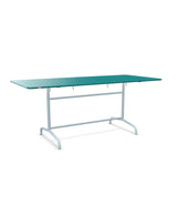 Schaffner Rigi Table repas rabattable 180x80cm Bleu Kali 56 Bleu Pastel 51 