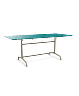 Schaffner Rigi Table repas rabattable 180x80cm Bleu Kali 56 Champagne 85 