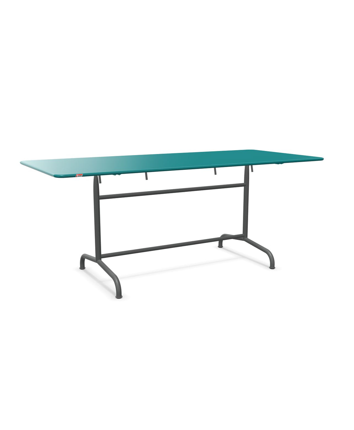 Schaffner Rigi Table repas rabattable 180x80cm Bleu Kali 56 Graphite 73 