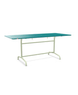 Schaffner Rigi Table repas rabattable 180x80cm Bleu Kali 56 Vert Pastel 64 