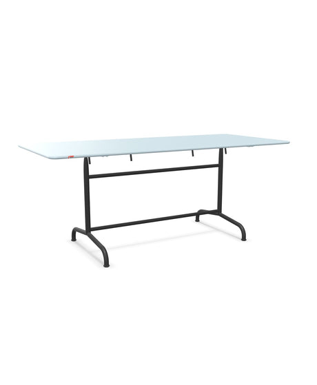 Schaffner Rigi Table repas rabattable 180x80cm Bleu Pastel 51 Anthracite 77 