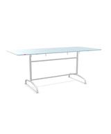 Schaffner Rigi Table repas rabattable 180x80cm Bleu Pastel 51 Blanc 90 