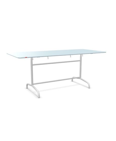 Schaffner Rigi Table repas rabattable 180x80cm Bleu Pastel 51 Blanc 90 