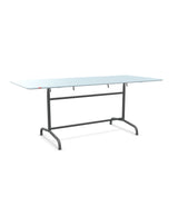 Schaffner Rigi Table repas rabattable 180x80cm Bleu Pastel 51 Graphite 73 