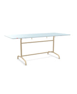 Schaffner Rigi Table repas rabattable 180x80cm Bleu Pastel 51 Marron Pastel 83 