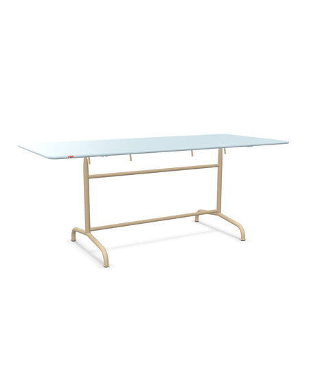 Schaffner Rigi Table repas rabattable 180x80cm Bleu Pastel 51 Marron Pastel 83 