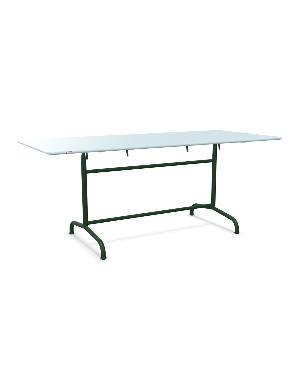 Schaffner Rigi Table repas rabattable 180x80cm Bleu Pastel 51 Vert Sapin 66 