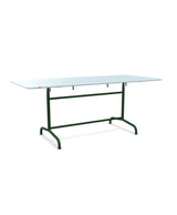Schaffner Rigi Table repas rabattable 180x80cm Bleu Pastel 51 Vert Sapin 66 