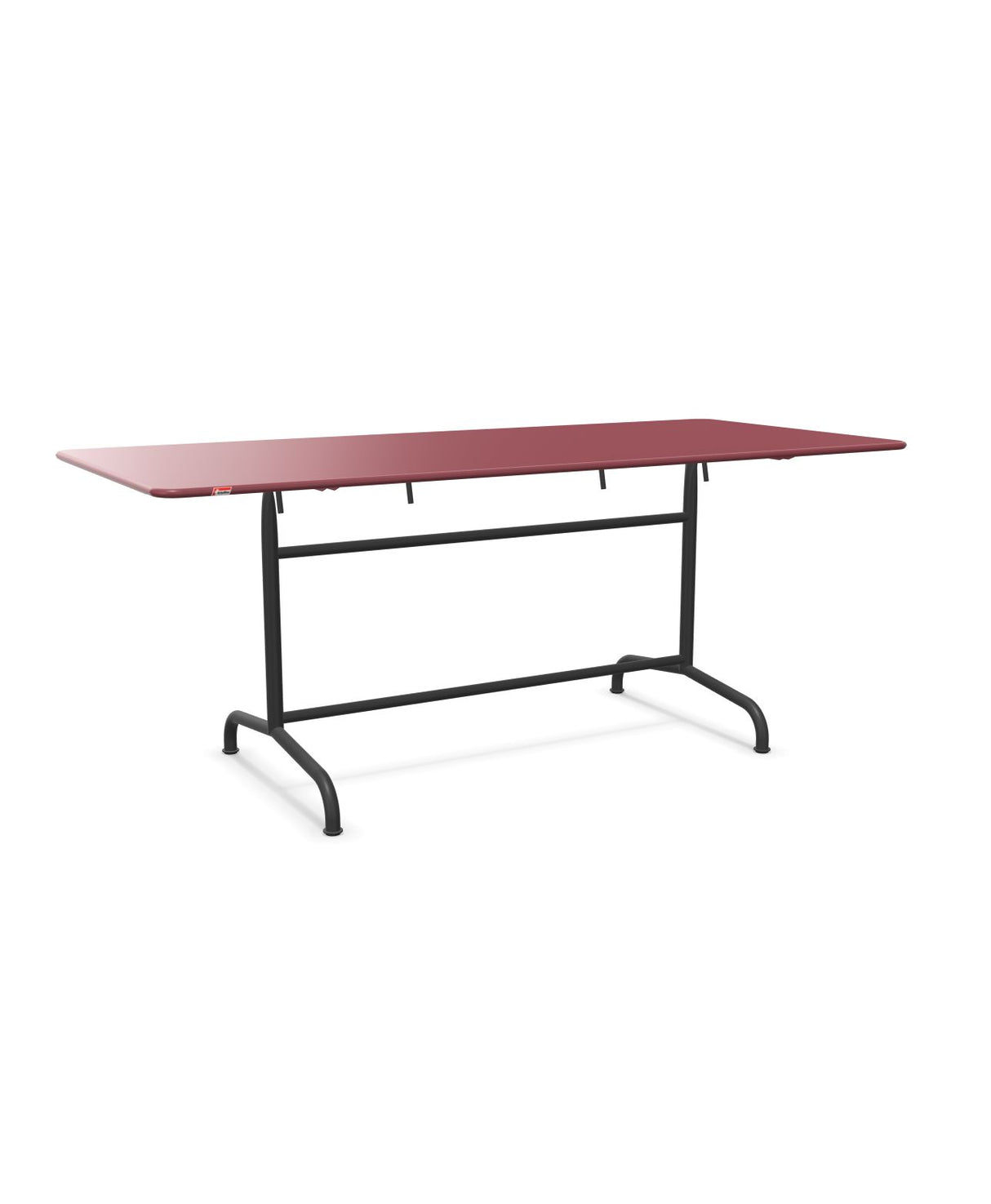 Schaffner Rigi Table repas rabattable 180x80cm Bordeaux 38 Anthracite 77 