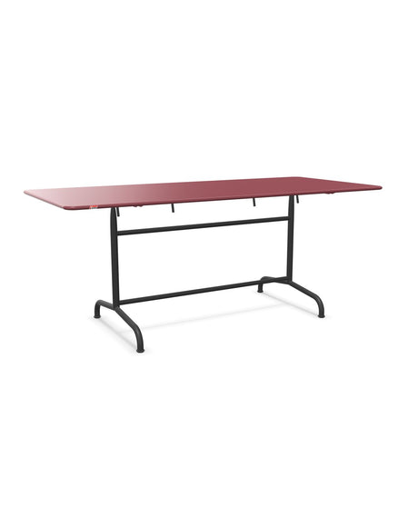 Schaffner Rigi Table repas rabattable 180x80cm Bordeaux 38 Anthracite 77 