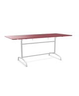 Schaffner Rigi Table repas rabattable 180x80cm Bordeaux 38 Blanc 90 