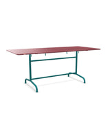 Schaffner Rigi Table repas rabattable 180x80cm Bordeaux 38 Bleu Kali 56 
