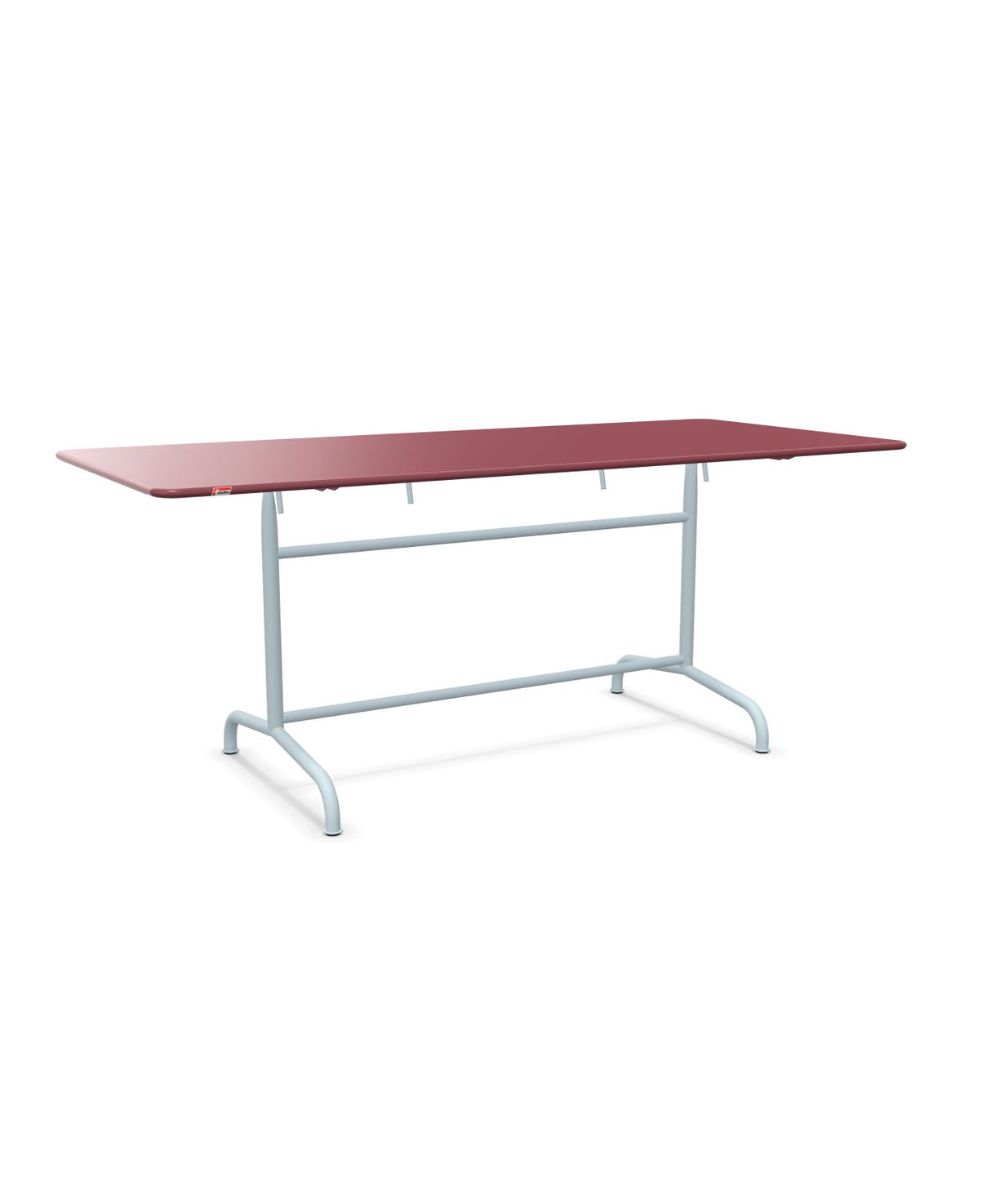 Schaffner Rigi Table repas rabattable 180x80cm Bordeaux 38 Bleu Pastel 51 