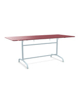Schaffner Rigi Table repas rabattable 180x80cm Bordeaux 38 Bleu Pastel 51 
