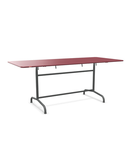 Schaffner Rigi Table repas rabattable 180x80cm Bordeaux 38 Graphite 73 