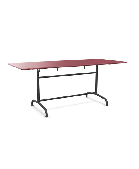 Schaffner Rigi Table repas rabattable 180x80cm Bordeaux 38 Noir 91 