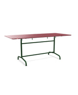 Schaffner Rigi Table repas rabattable 180x80cm Bordeaux 38 Vert Sapin 66 