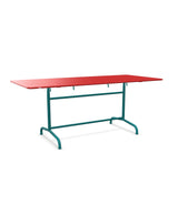 Schaffner Rigi Table repas rabattable 180x80cm Rouge 30 Bleu Kali 56 
