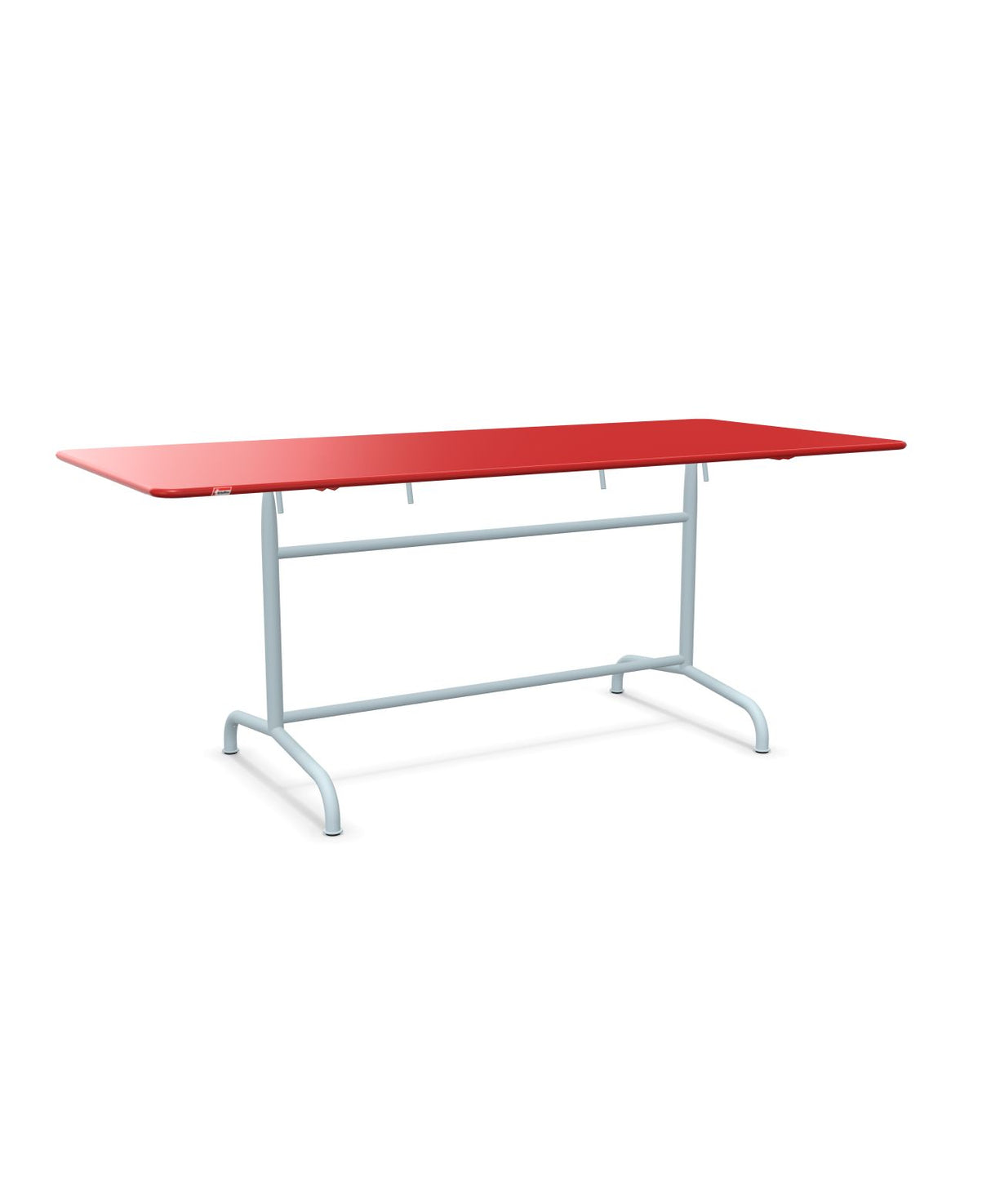 Schaffner Rigi Table repas rabattable 180x80cm Rouge 30 Bleu Pastel 51 