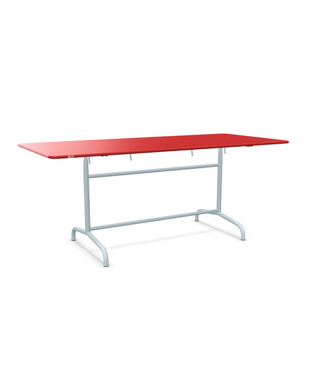 Schaffner Rigi Table repas rabattable 180x80cm Rouge 30 Bleu Pastel 51 